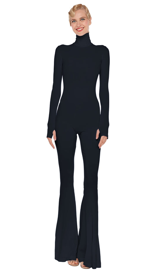 Norma Kamali TURTLENECK FISHTAIL JUMPSUIT
