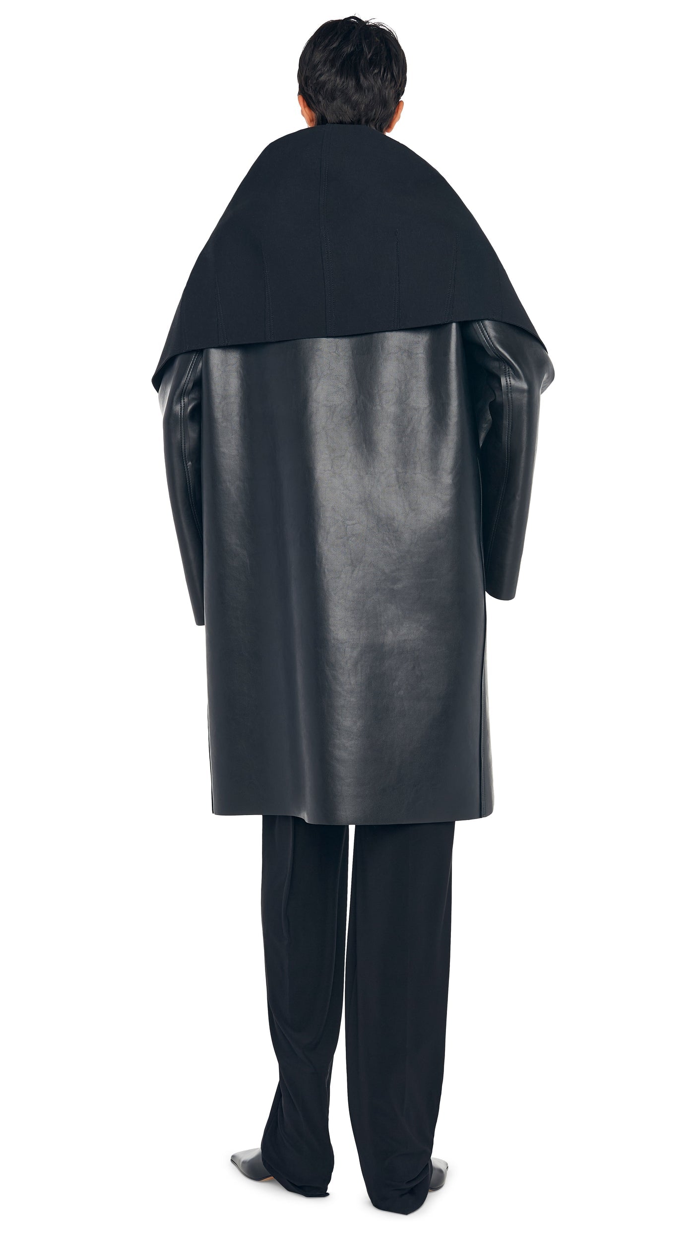 Norma Kamali SHAWL COLLAR COAT REVERSIBLE