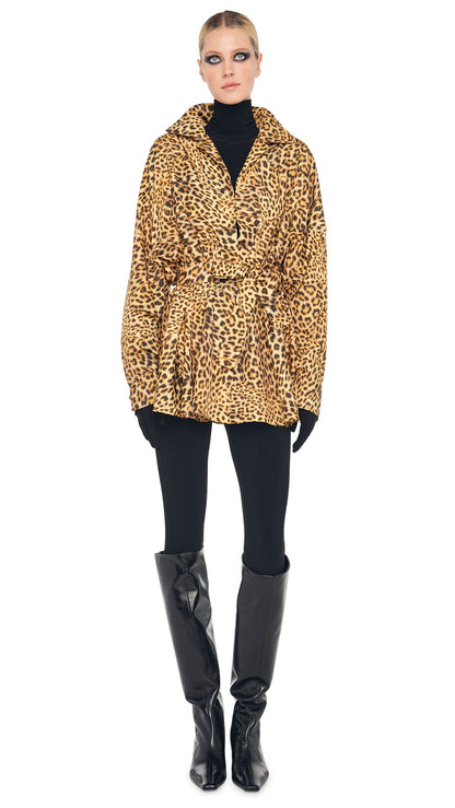 Norma Kamali SUPER OS BF NK SHIRT FLARED MINI DRESS