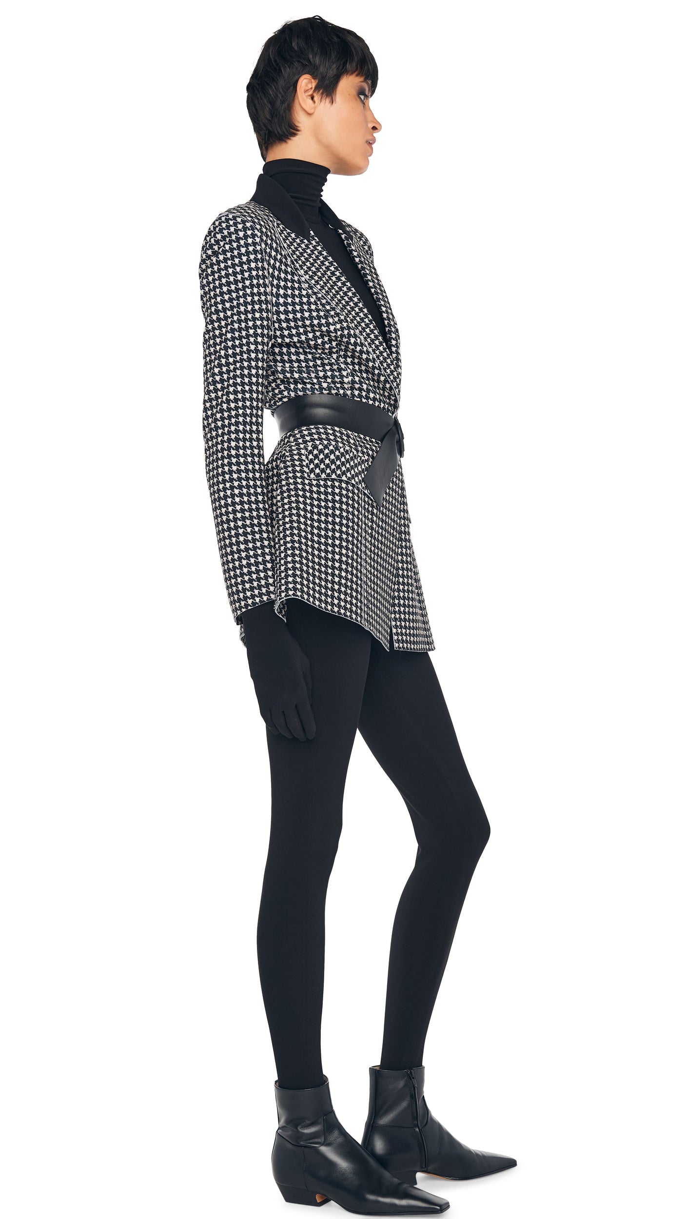 Norma Kamali SINGLE BREASTED BOY FIT RIDING JACKET