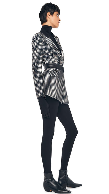 Norma Kamali SINGLE BREASTED BOY FIT RIDING JACKET