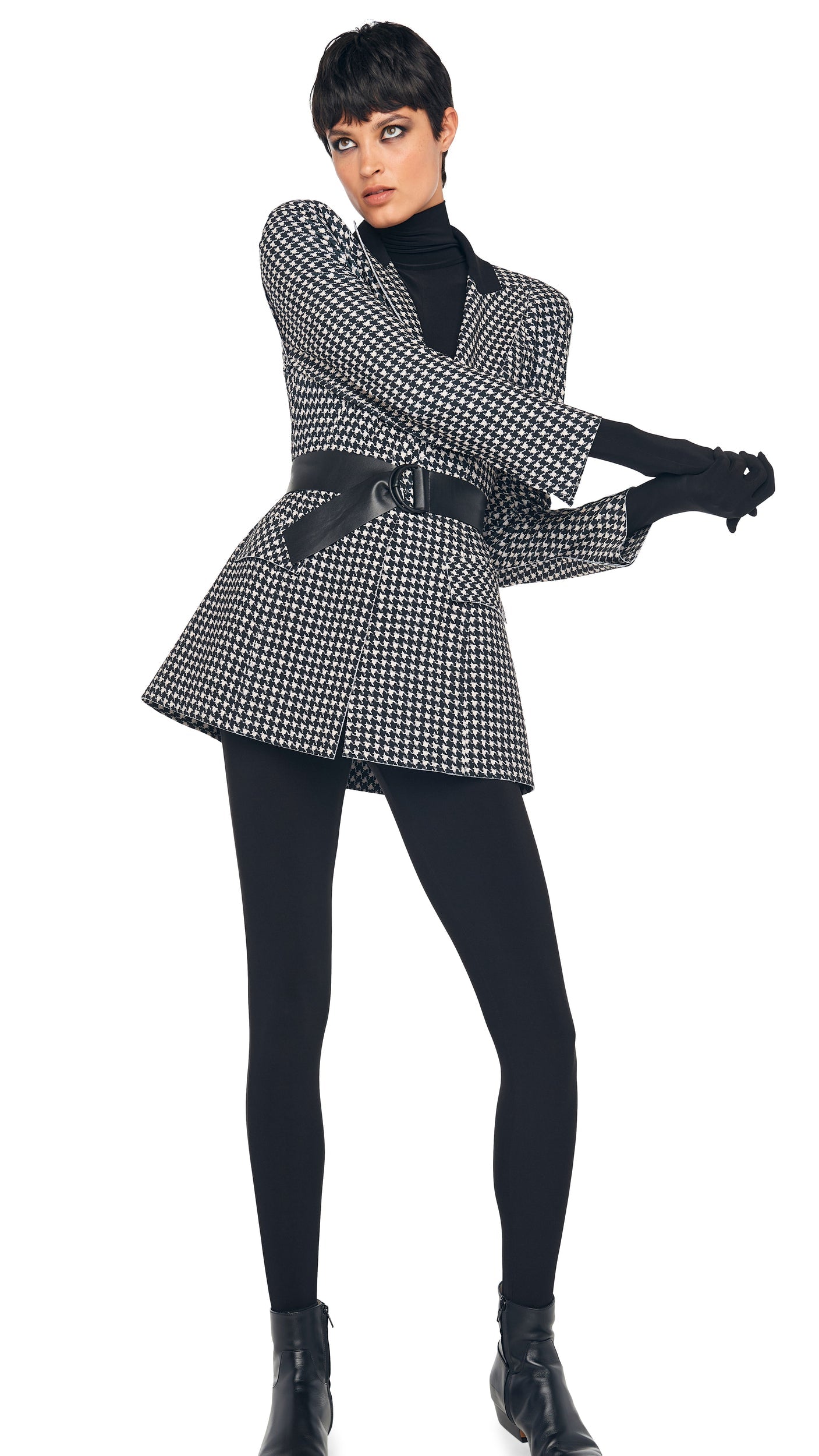 Norma Kamali SINGLE BREASTED BOY FIT RIDING JACKET
