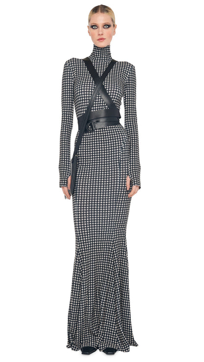 Norma Kamali LONG SLEEVE TURTLE FISHTAIL GOWN