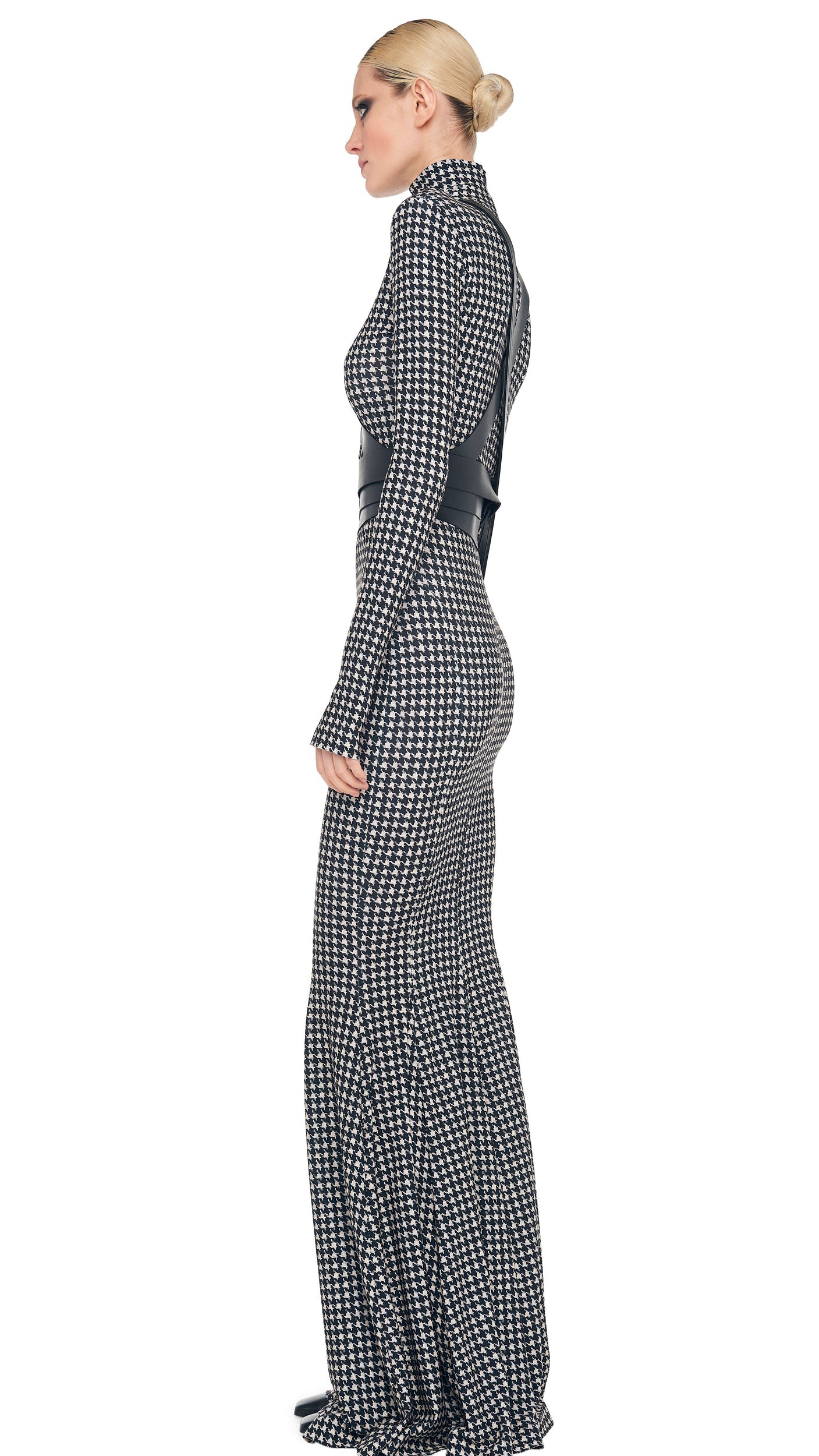 Norma Kamali LONG SLEEVE TURTLE FISHTAIL GOWN