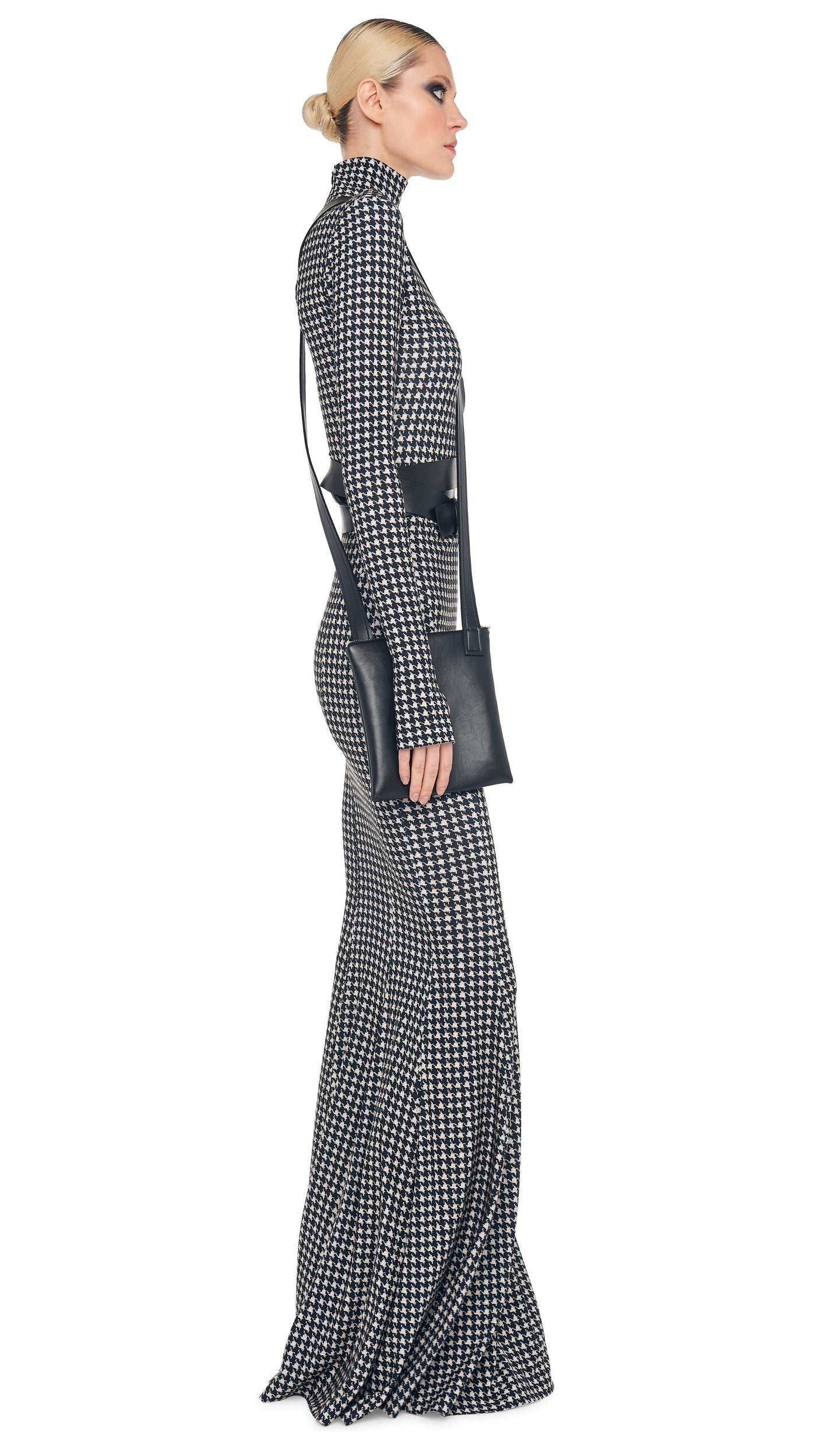 Norma Kamali LONG SLEEVE TURTLE FISHTAIL GOWN