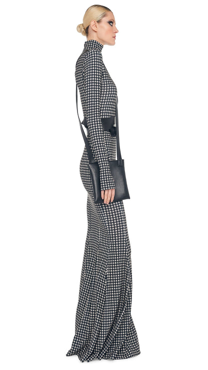 Norma Kamali LONG SLEEVE TURTLE FISHTAIL GOWN