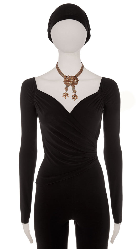 Norma Kamali LEAF DROP PENDANT NECKLACE