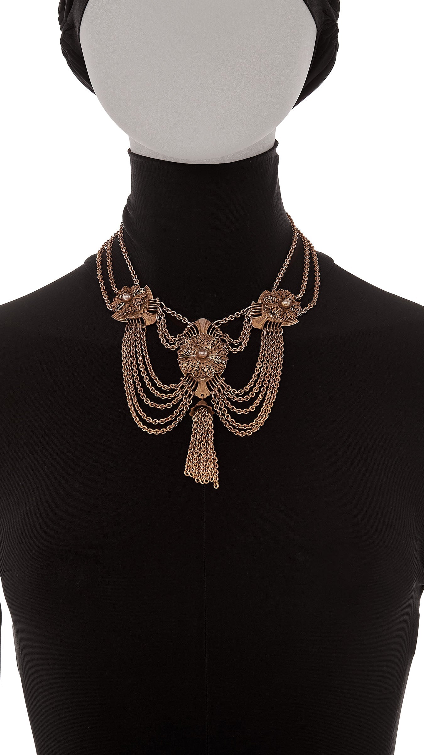Norma Kamali CHAIN DROP NECKLACE WITH TASSEL