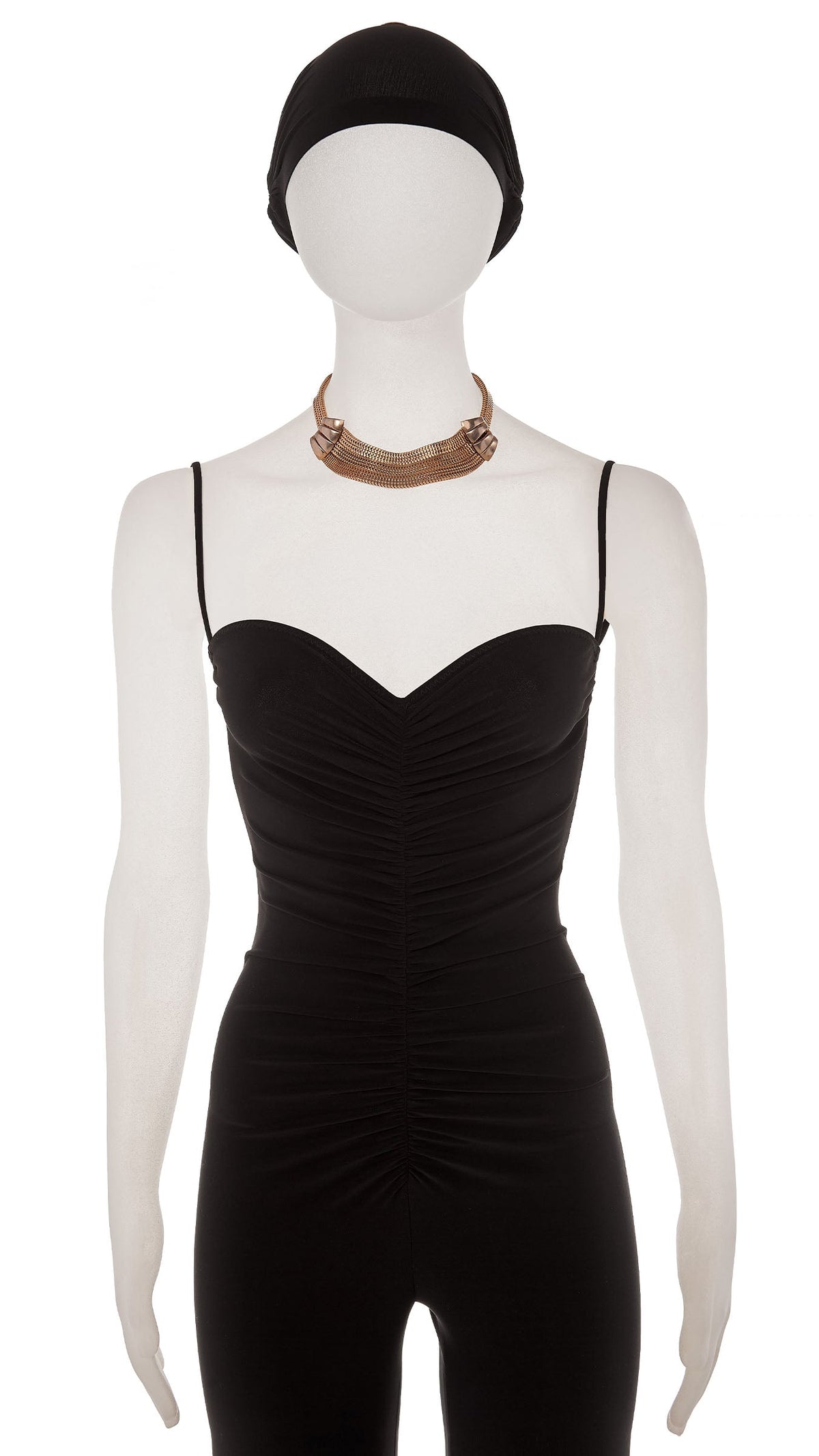 Norma Kamali BRASS TIERED CHOKER WITH DETAIL