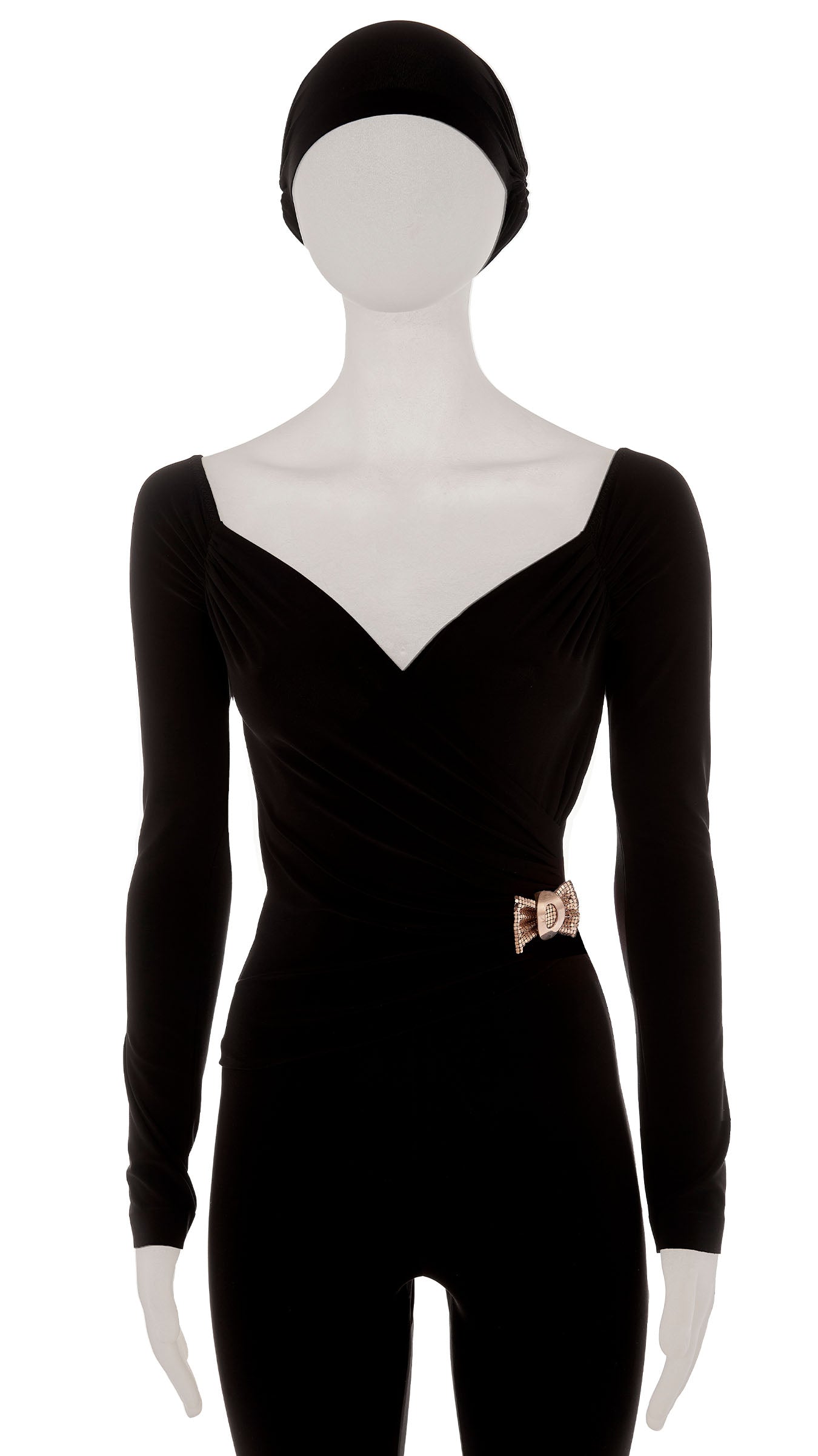 Norma Kamali MESH BRASS BOW BROOCH