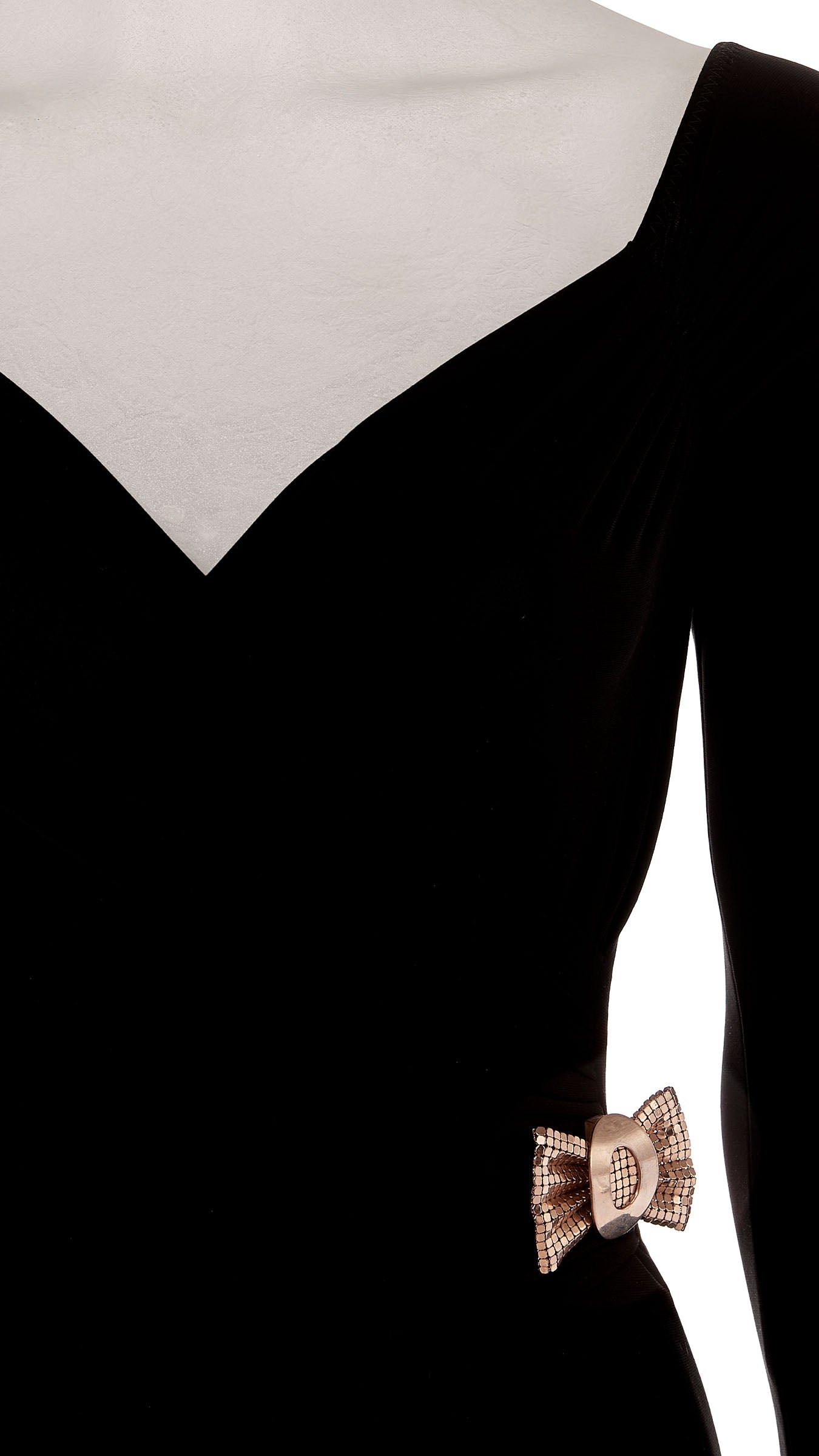 Norma Kamali MESH BRASS BOW BROOCH