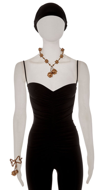 Norma Kamali SPIKE NECKLACE AND BOW SPIKE BANGLE