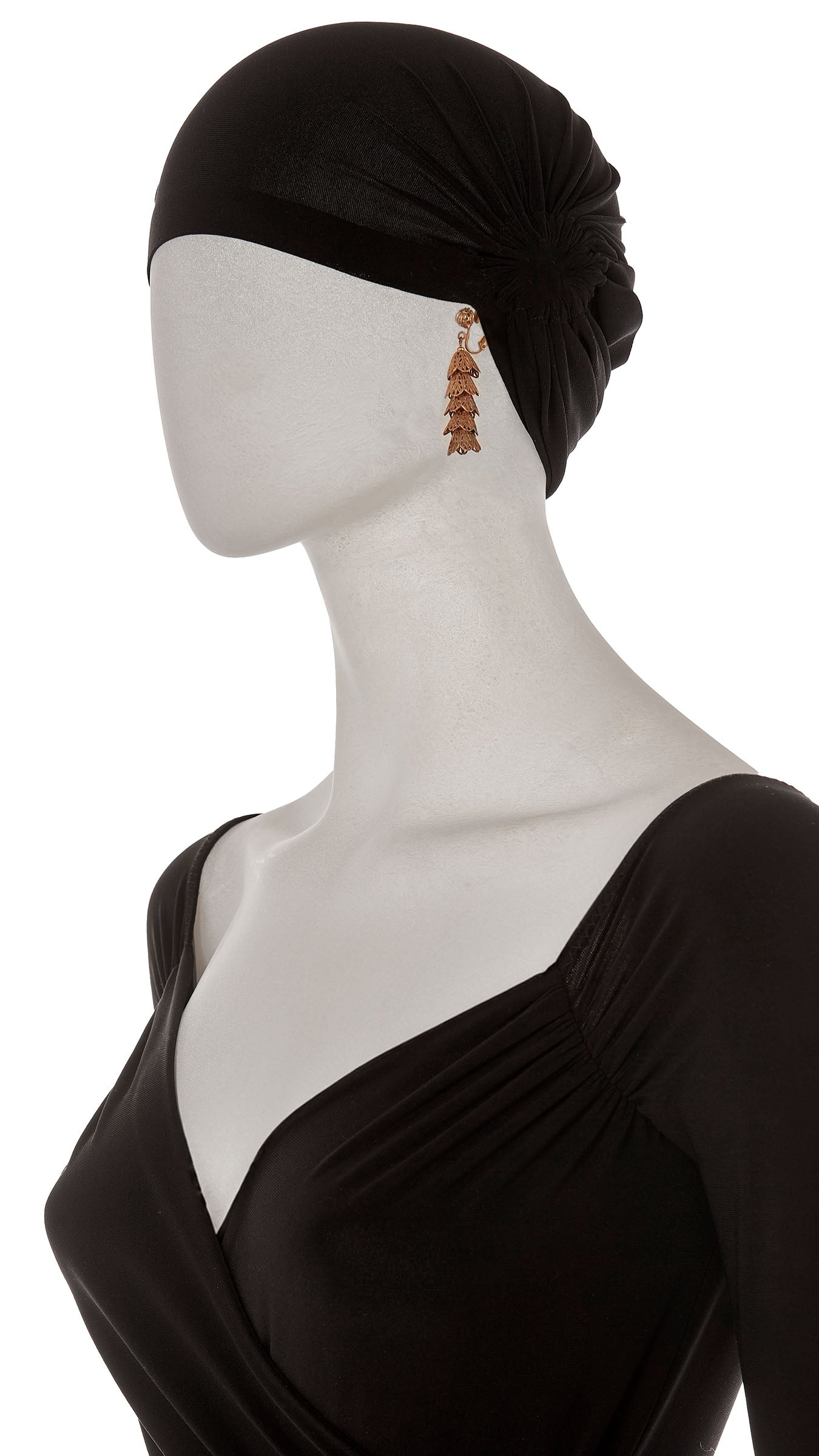 Norma Kamali BRASS TIERED DROP FILIGREE EARRINGS