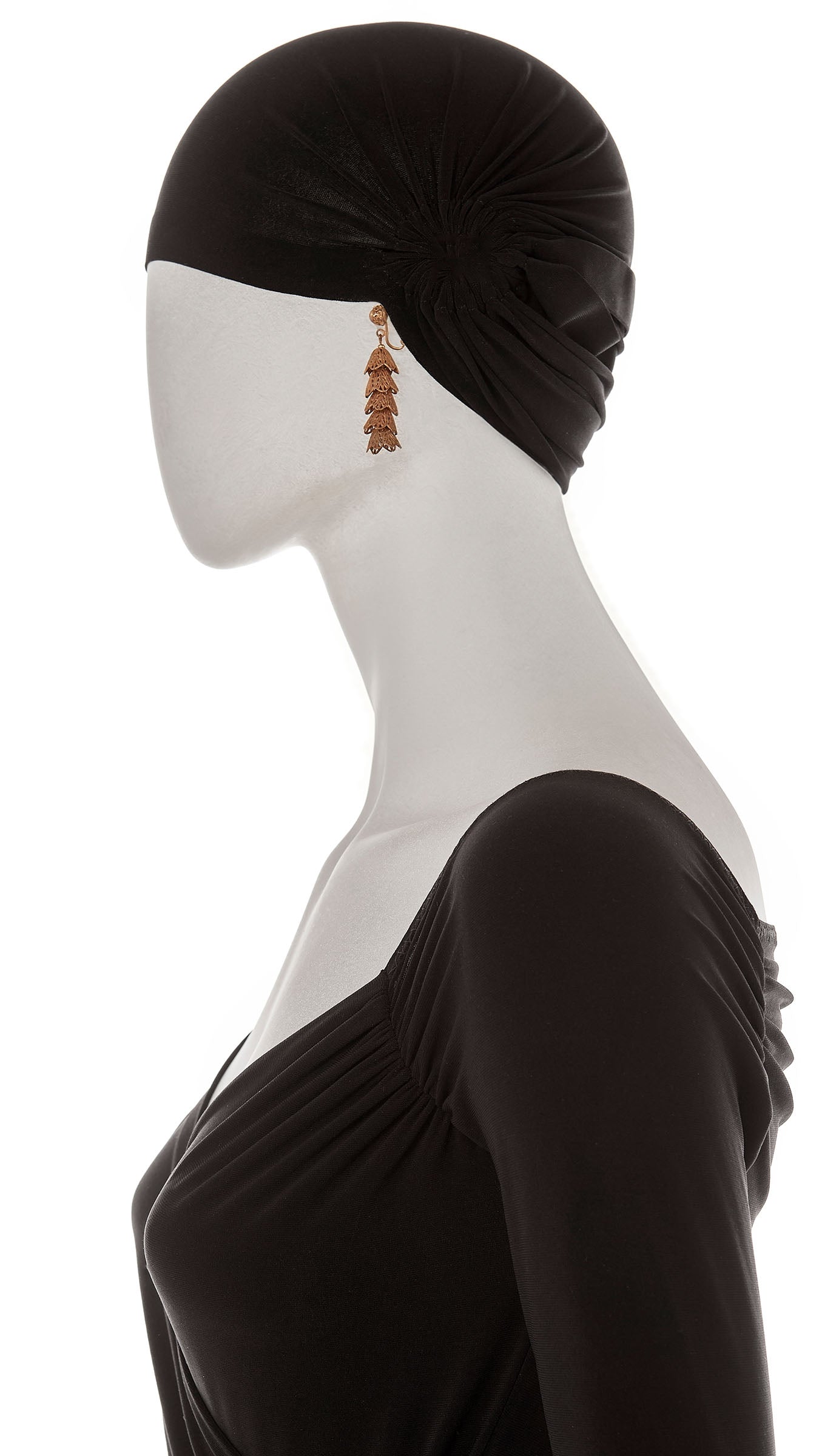 Norma Kamali BRASS TIERED DROP FILIGREE EARRINGS