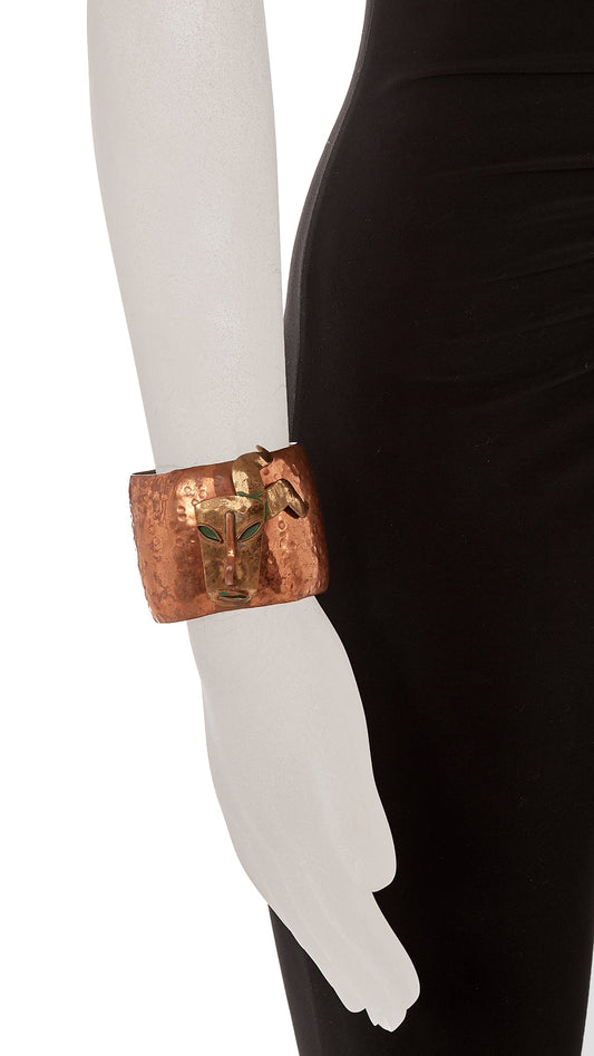 Norma Kamali FACE DETAIL BRASS CUFFS