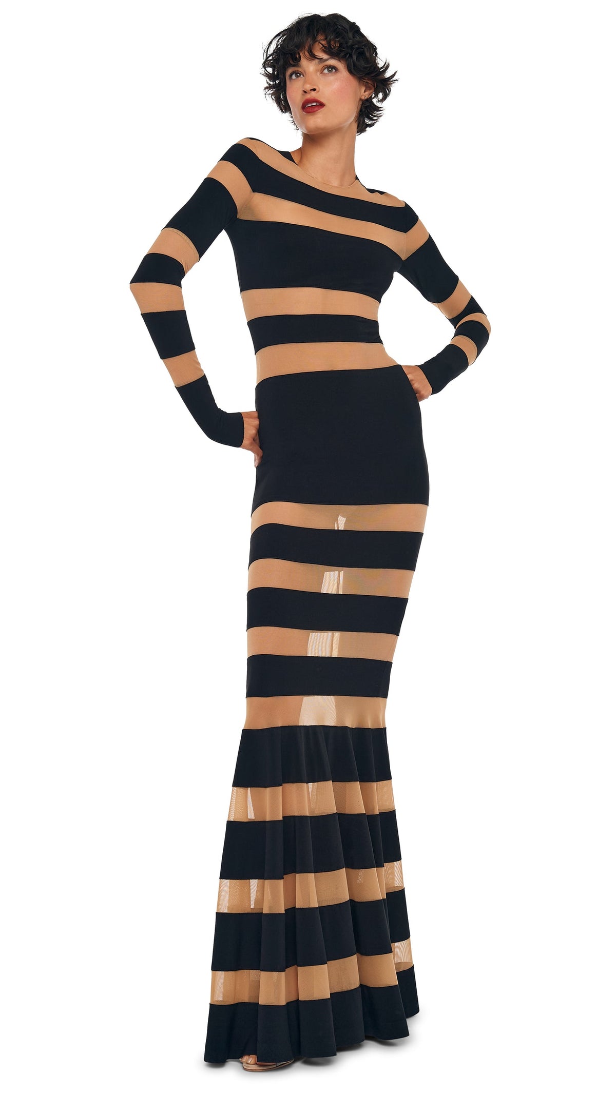 Norma Kamali SPLICED DRESS FISHTAIL GOWN