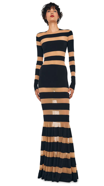 Norma Kamali SPLICED DRESS FISHTAIL GOWN