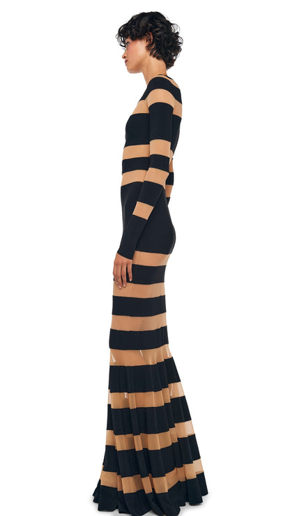 Norma Kamali SPLICED DRESS FISHTAIL GOWN