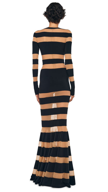 Norma Kamali SPLICED DRESS FISHTAIL GOWN