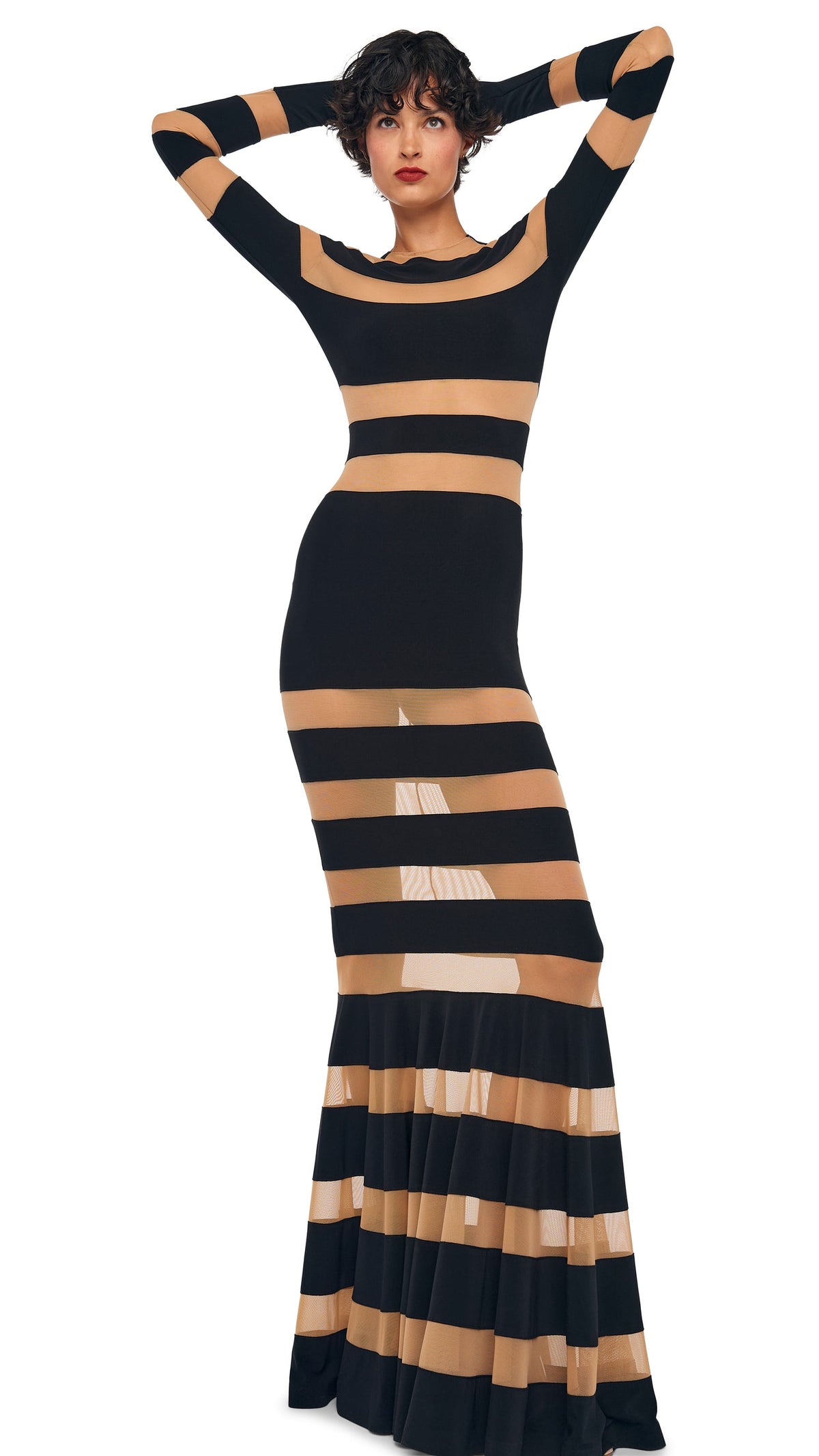 Norma Kamali SPLICED DRESS FISHTAIL GOWN