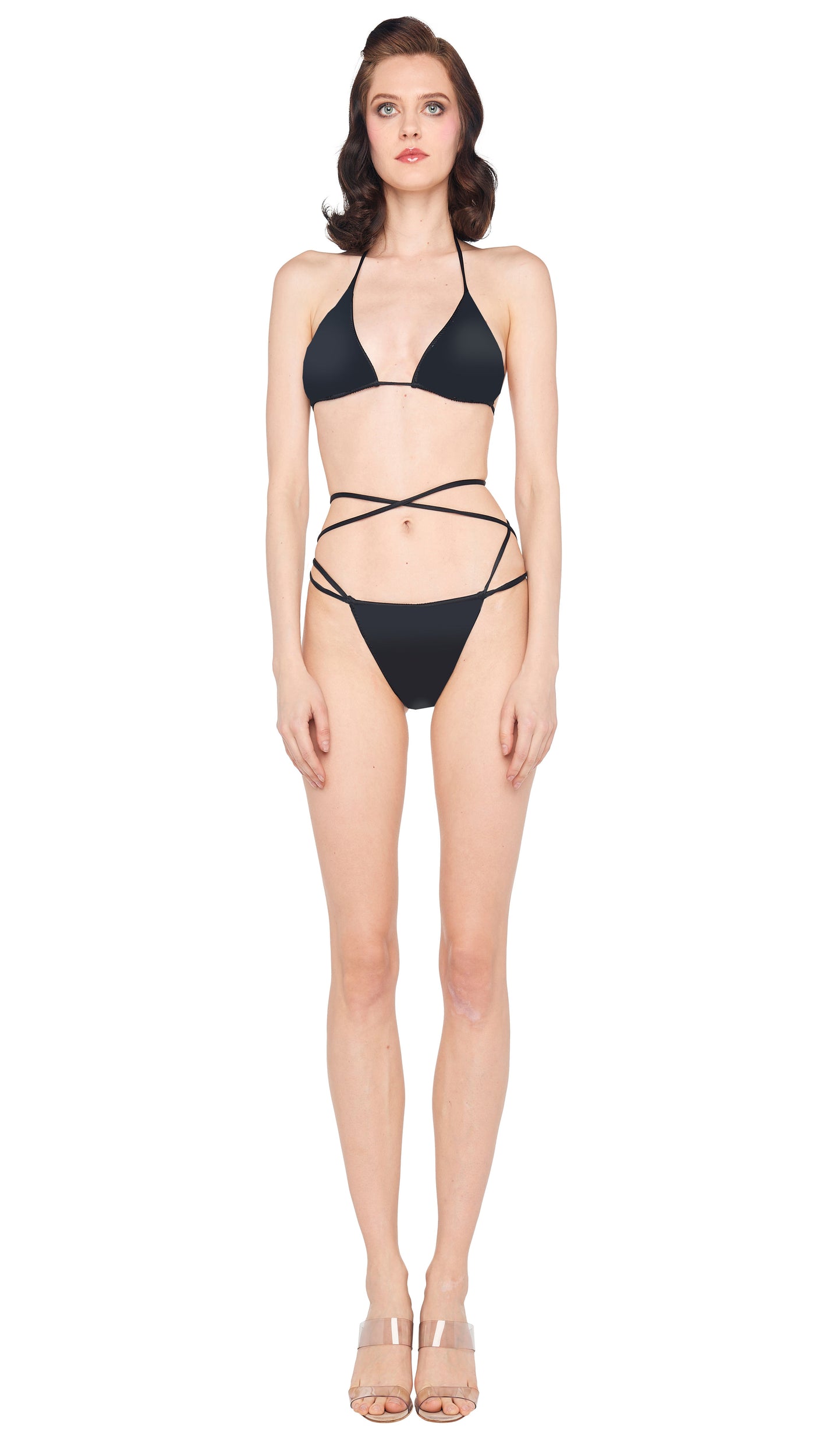 Norma Kamali CRISS CROSS BIKINI BRA / BOTTOM
