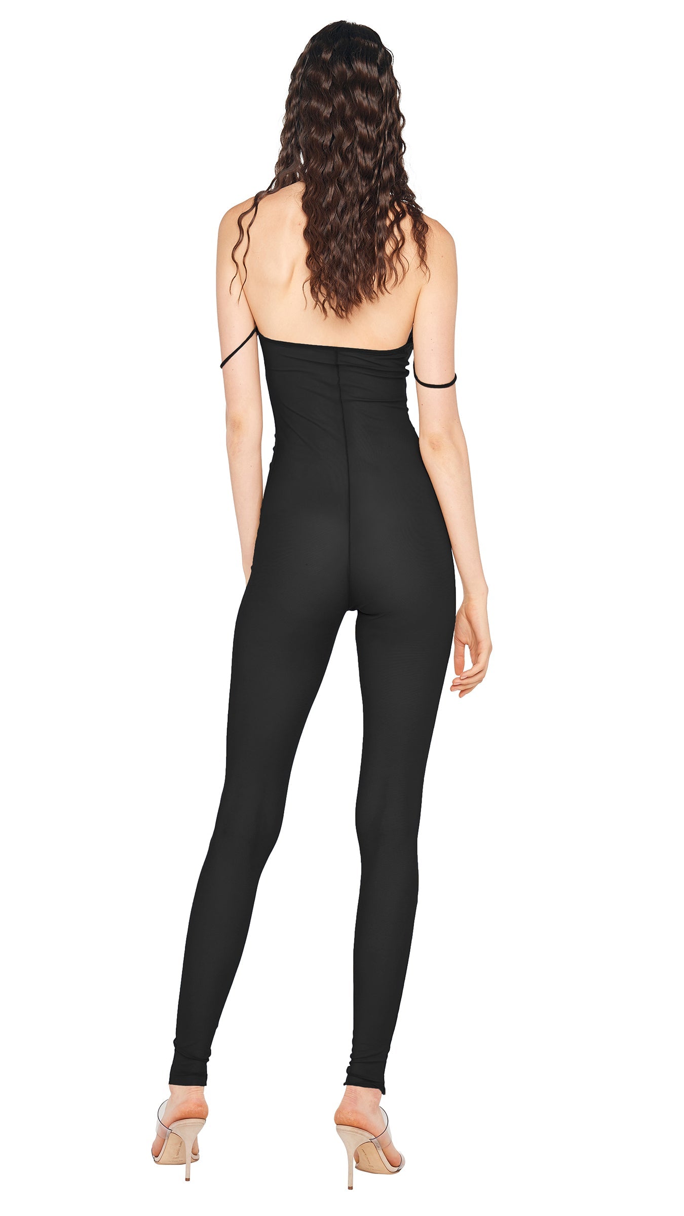 Norma Kamali STRAPLESS SHIRRED FRONT CATSUIT