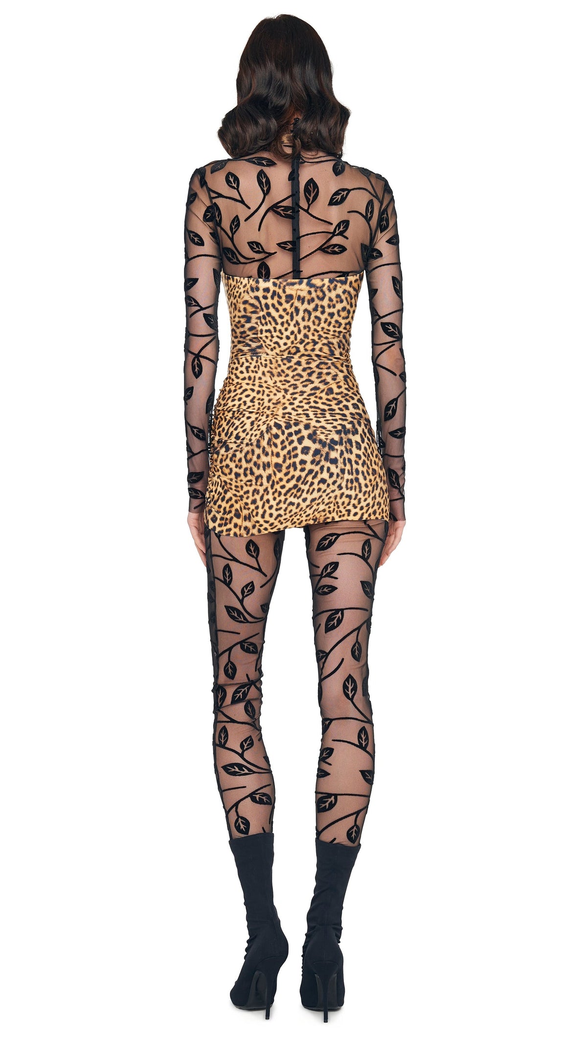 Norma Kamali LONG SLEEVE SLIM FIT TURTLE CATSUIT