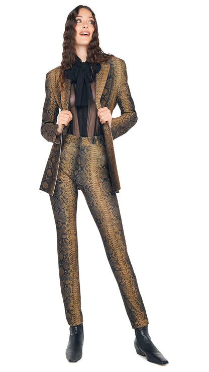 Norma Kamali SUPER OS BF NK SHIRT BODYSUIT W/ BOW