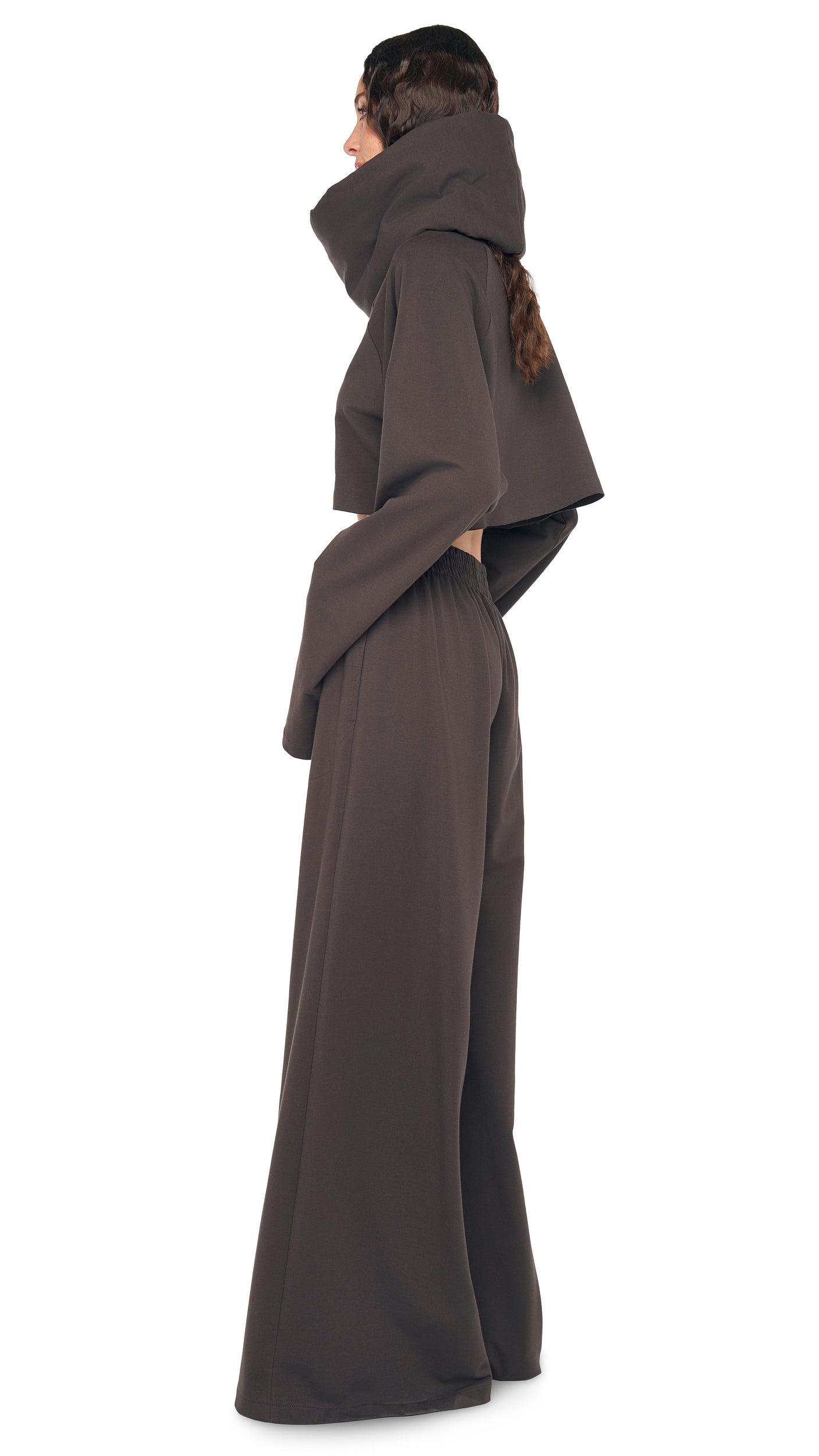 Norma Kamali OS RAGLAN SLEEVE CROPPED TOP