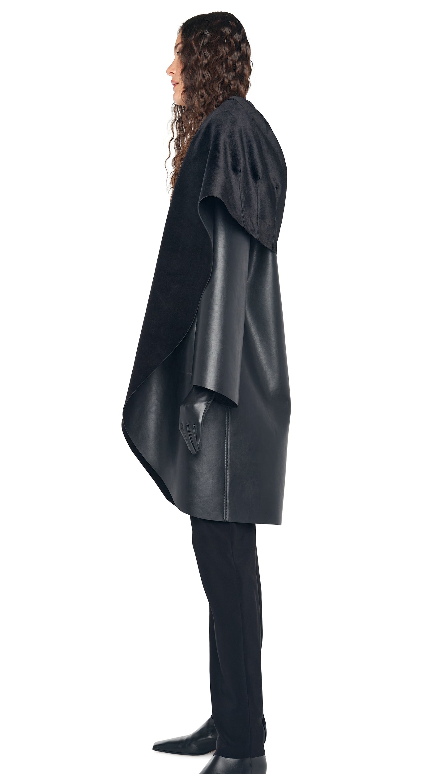 Norma Kamali SHAWL COLLAR COAT REVERSIBLE