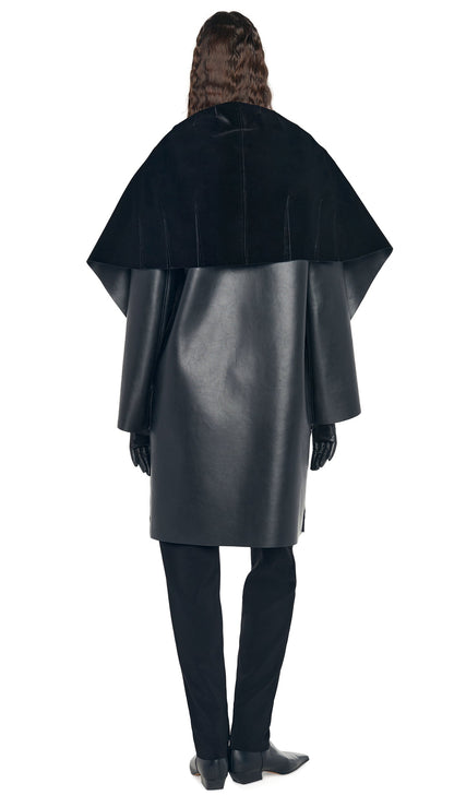 Norma Kamali SHAWL COLLAR COAT REVERSIBLE