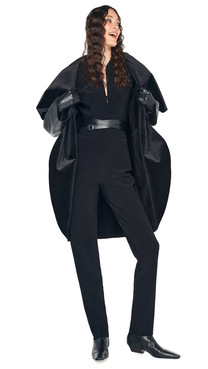 Norma Kamali SHAWL COLLAR COAT REVERSIBLE