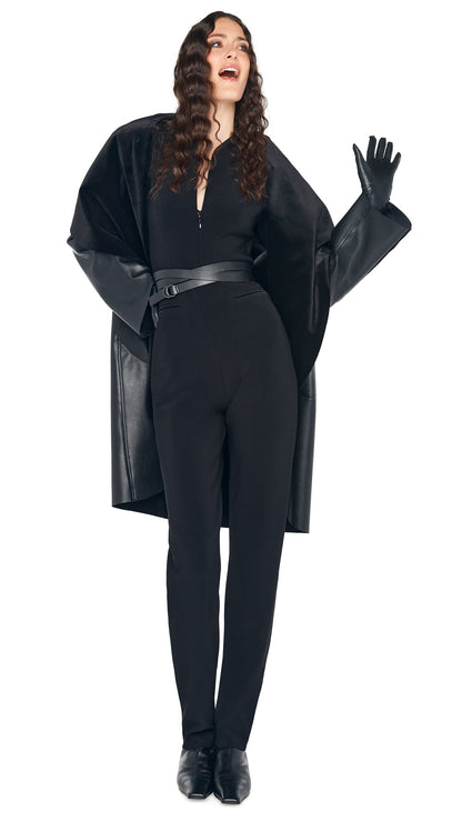 Norma Kamali SHAWL COLLAR COAT REVERSIBLE