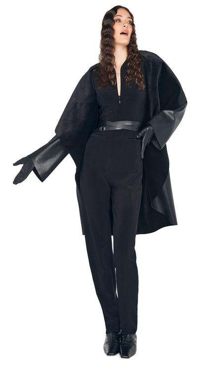 Norma Kamali SHAWL COLLAR COAT REVERSIBLE