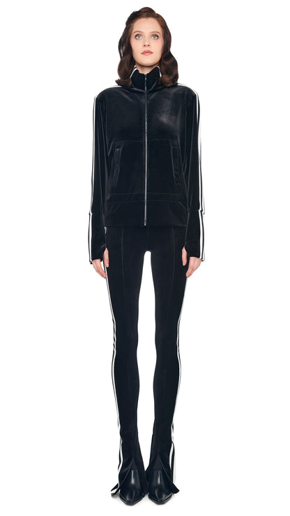 Norma Kamali SIDE STRIPE TURTLE JACKET