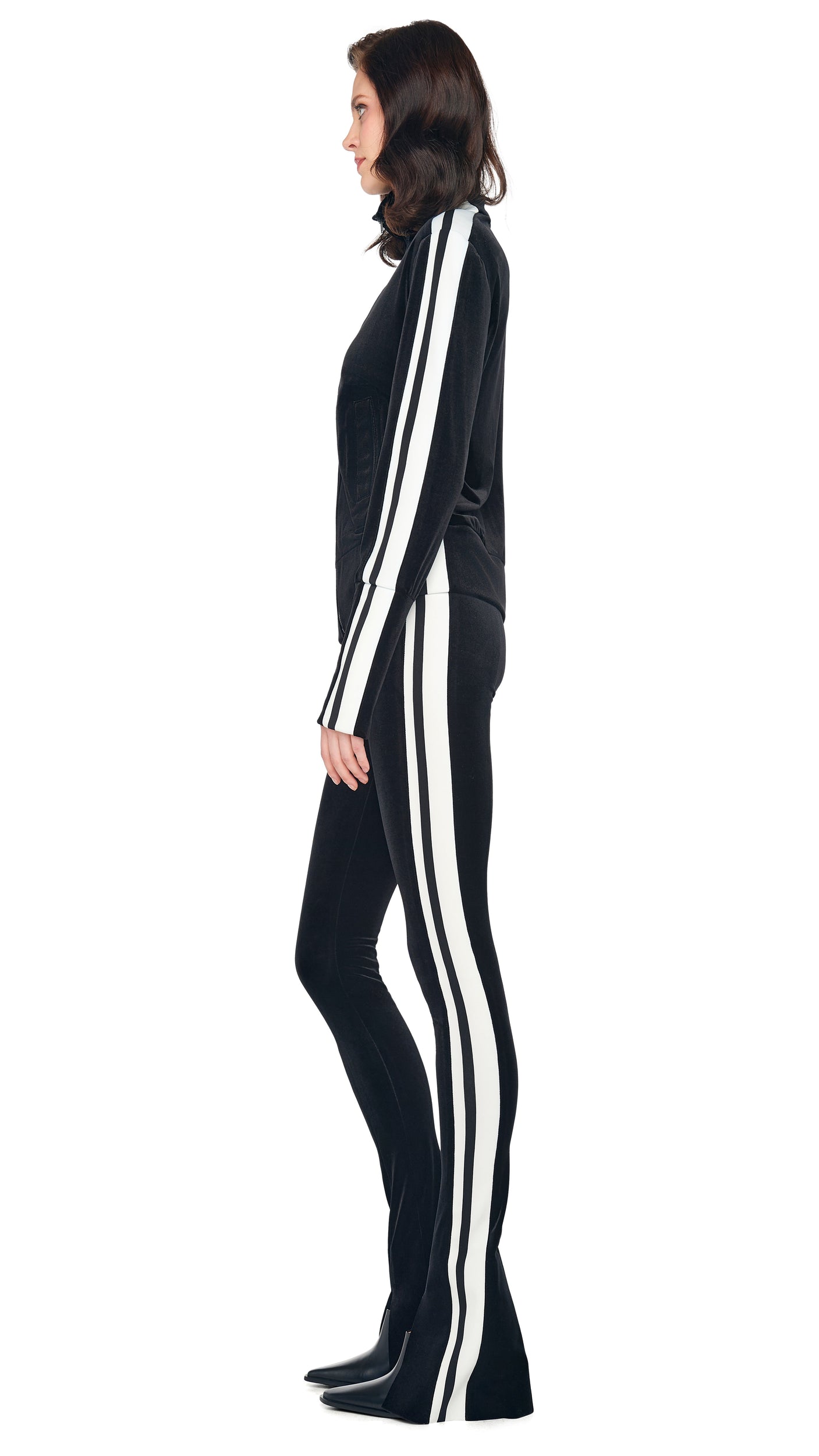 Norma Kamali SIDE STRIPE TURTLE JACKET