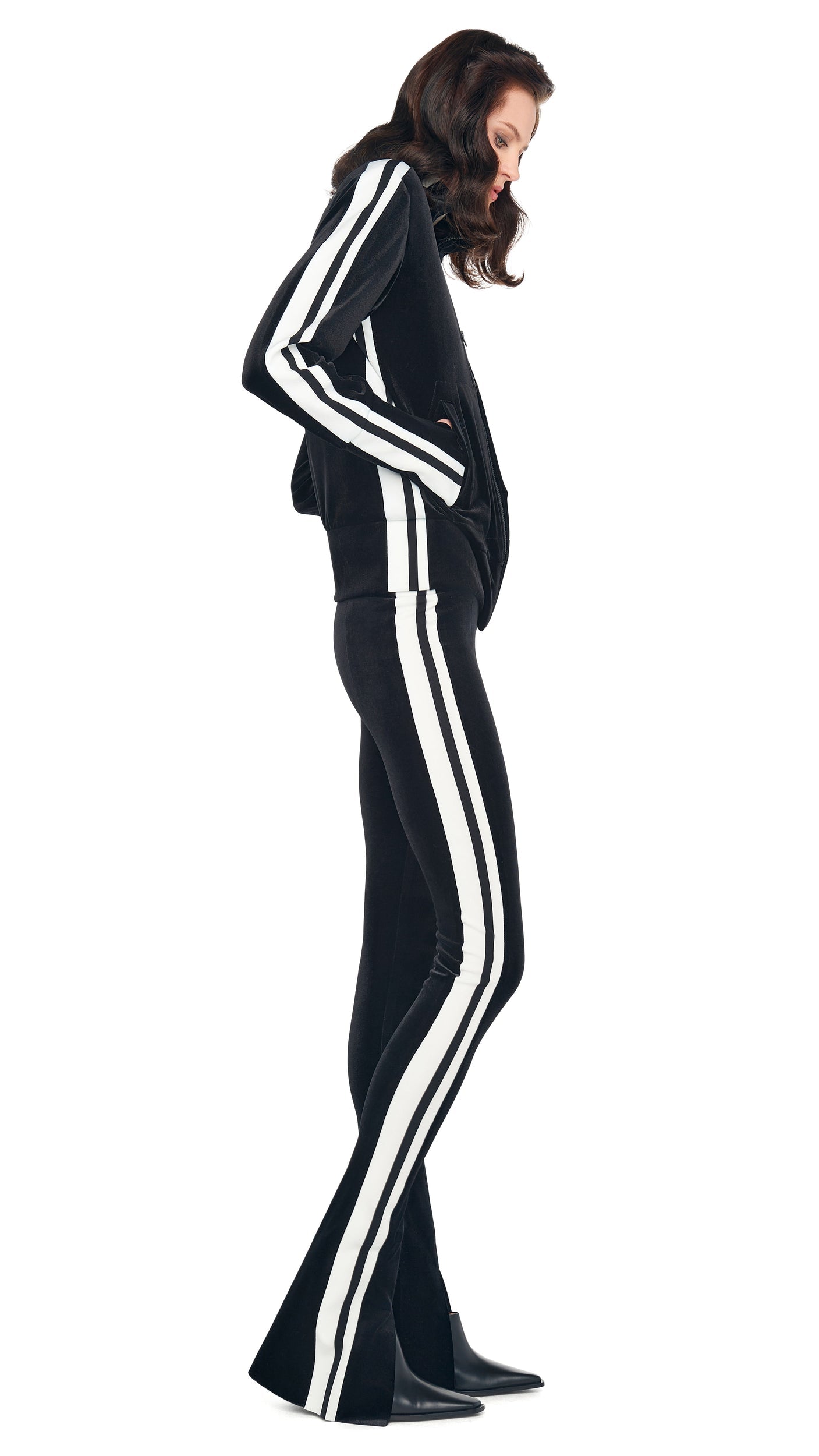 Norma Kamali SIDE STRIPE TURTLE JACKET