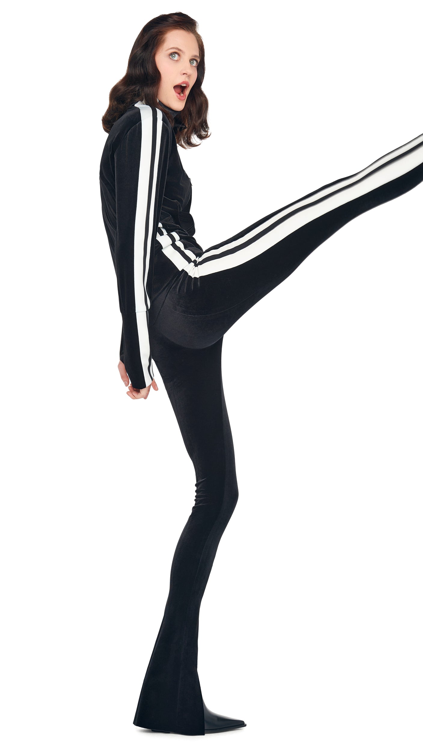 Norma Kamali SIDE STRIPE TURTLE JACKET