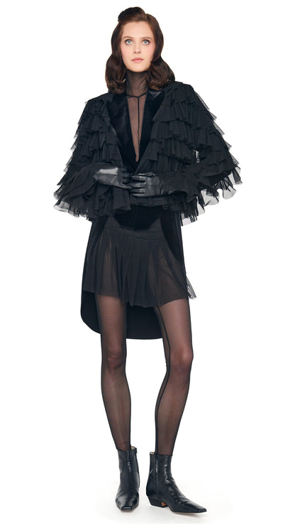 Norma Kamali OVERSIZED ALL OVER RUFFLE JACKET