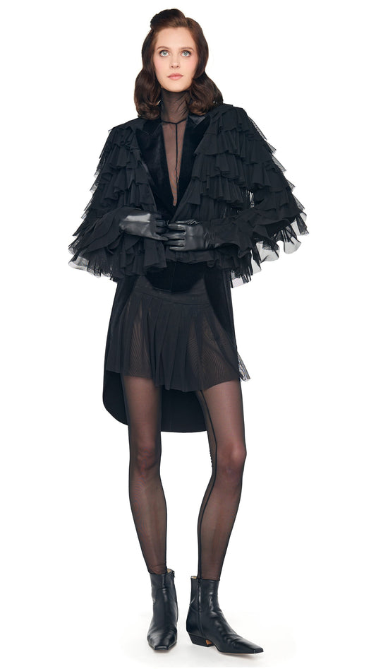Norma Kamali OVERSIZED ALL OVER RUFFLE JACKET