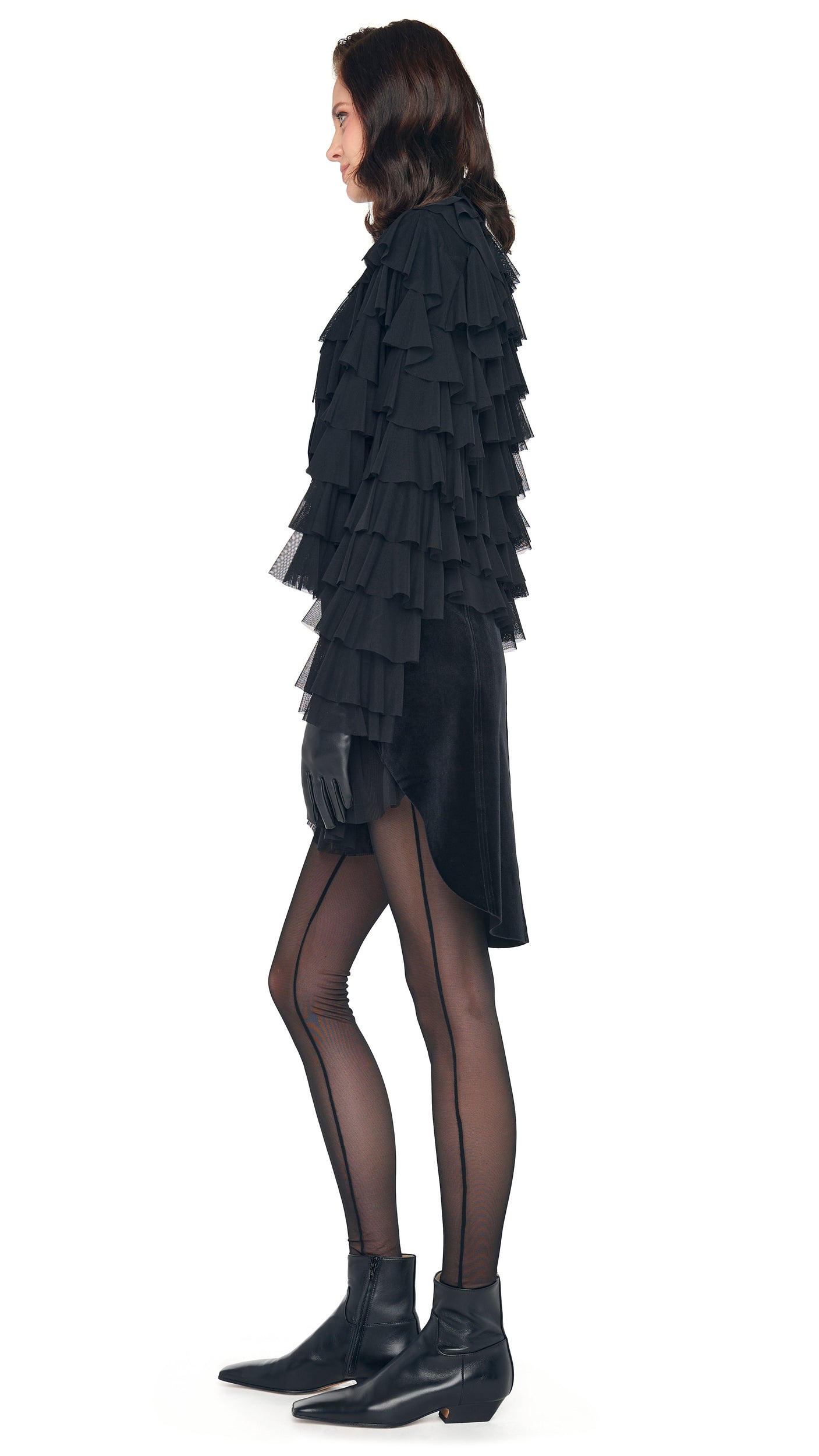 Norma Kamali OVERSIZED ALL OVER RUFFLE JACKET
