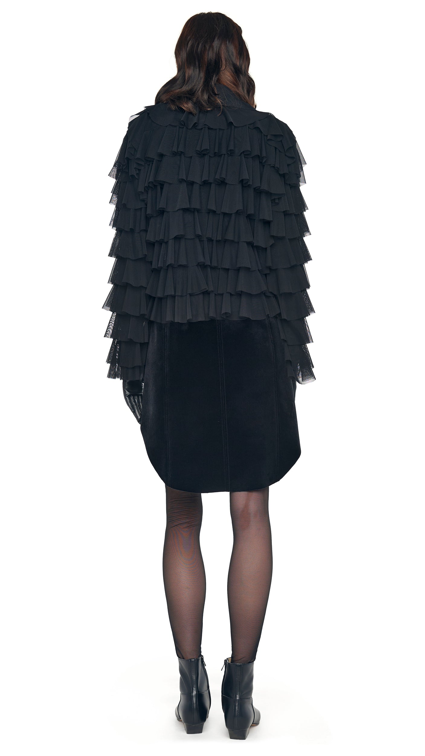 Norma Kamali OVERSIZED ALL OVER RUFFLE JACKET