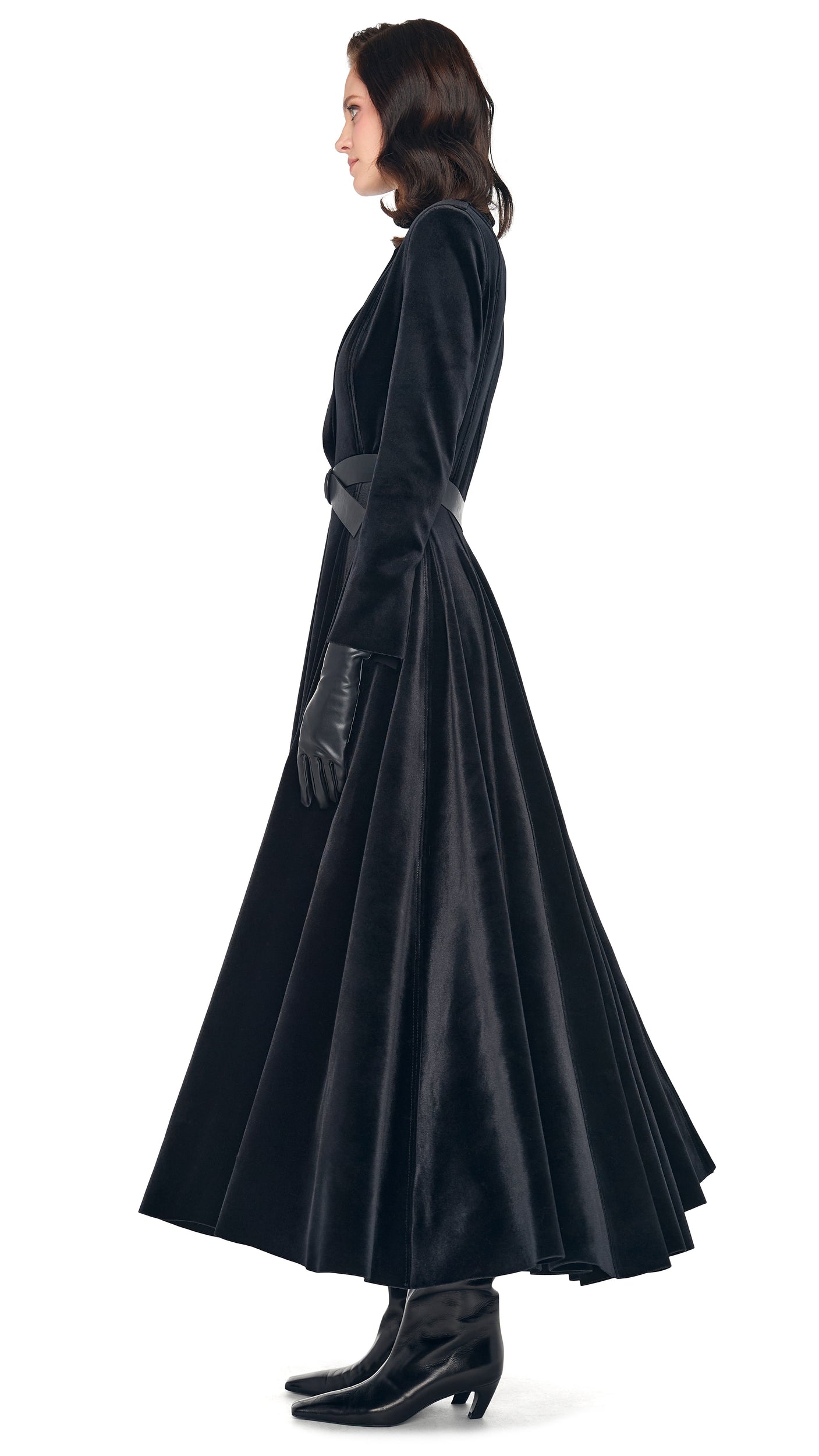 Norma Kamali SINGLE BREASTED FLARED DRESS