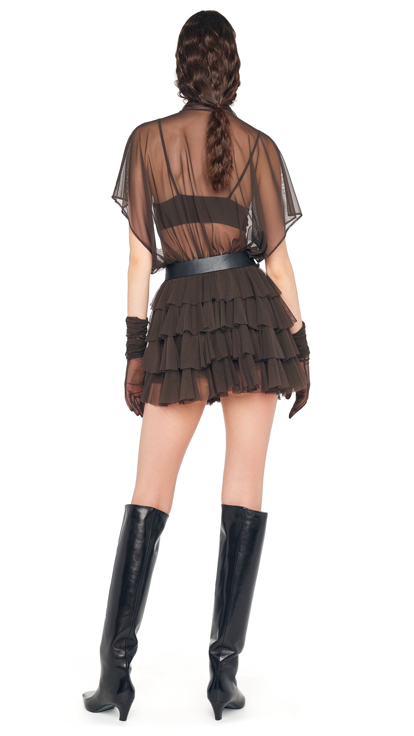 Norma Kamali LAUREN MINI DRESS W/BOW