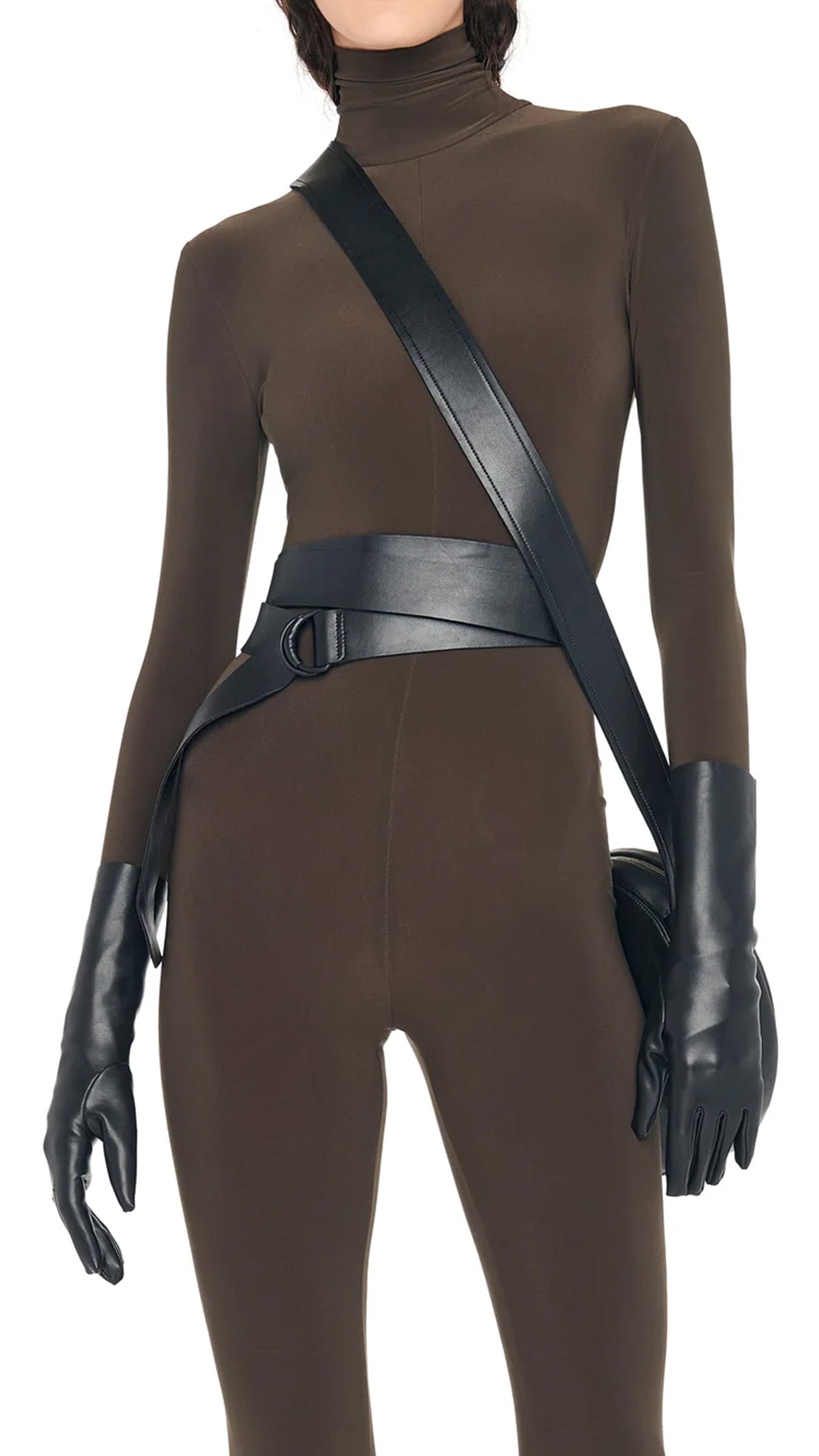 Norma Kamali CROSSOVER CIRCLE BAG SMALL