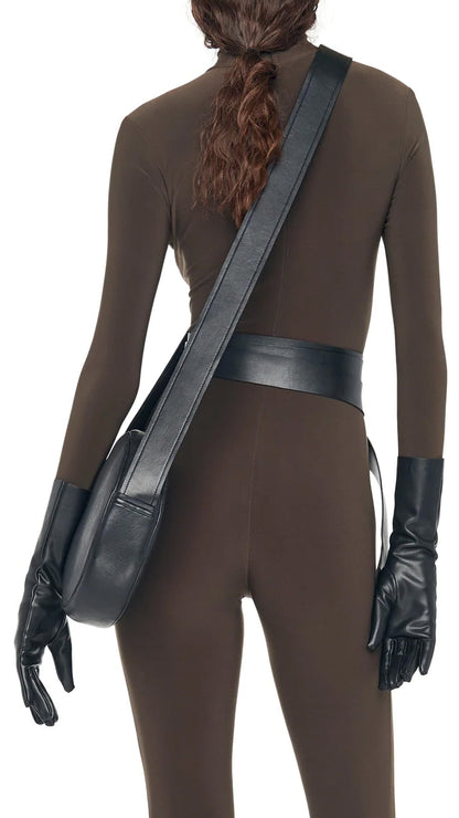 Norma Kamali CROSSOVER CIRCLE BAG SMALL