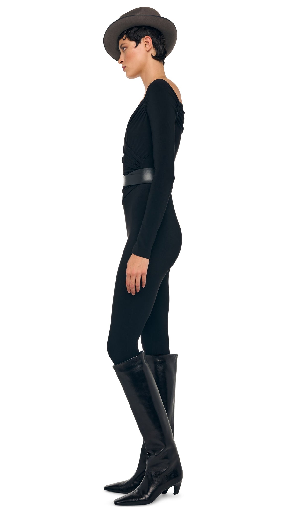 Norma Kamali OFF SHOULDER SWEETHEART CATSUIT