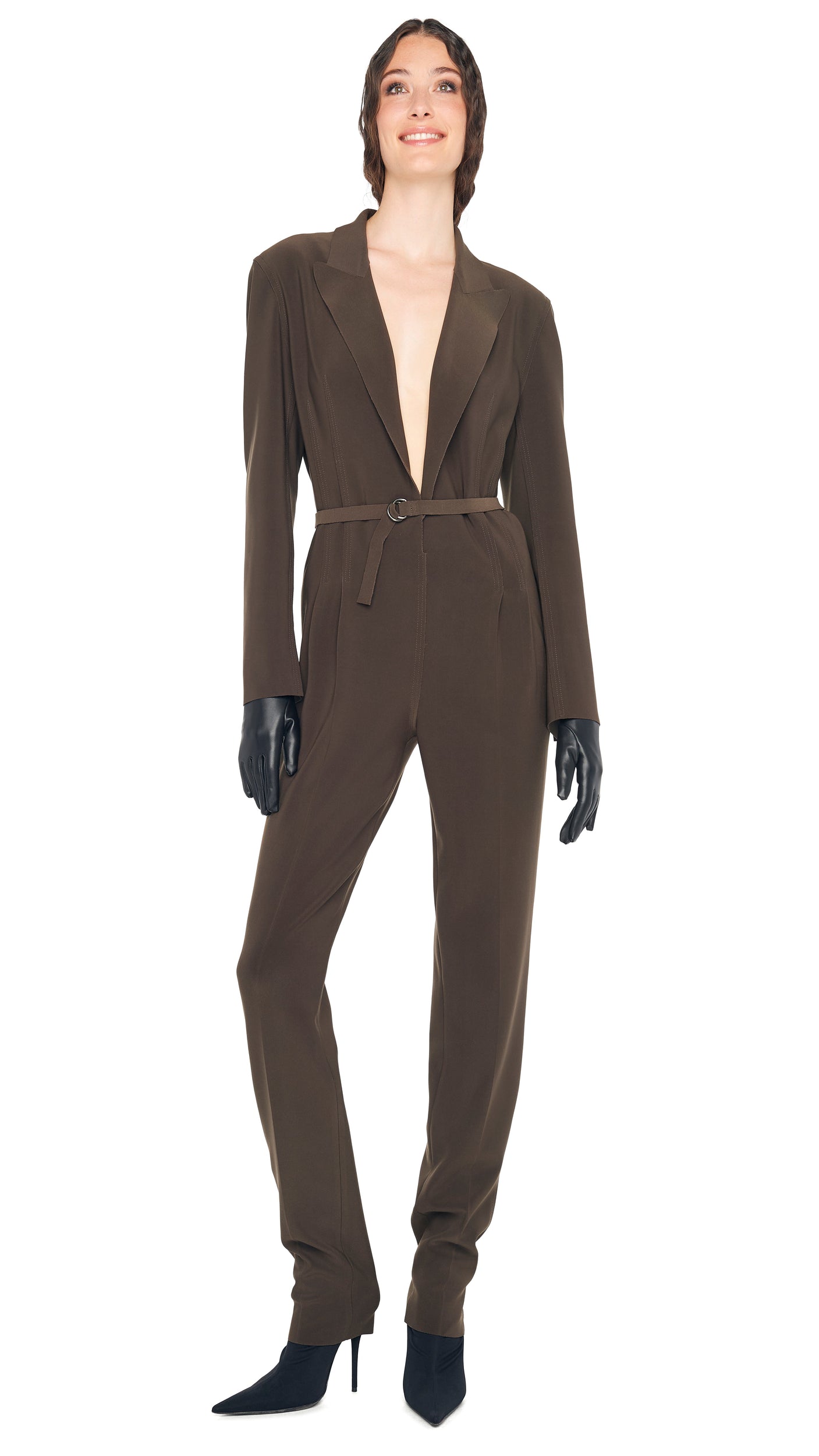 Norma Kamali EASY FIT SB TAPERED LEG JUMPSUIT