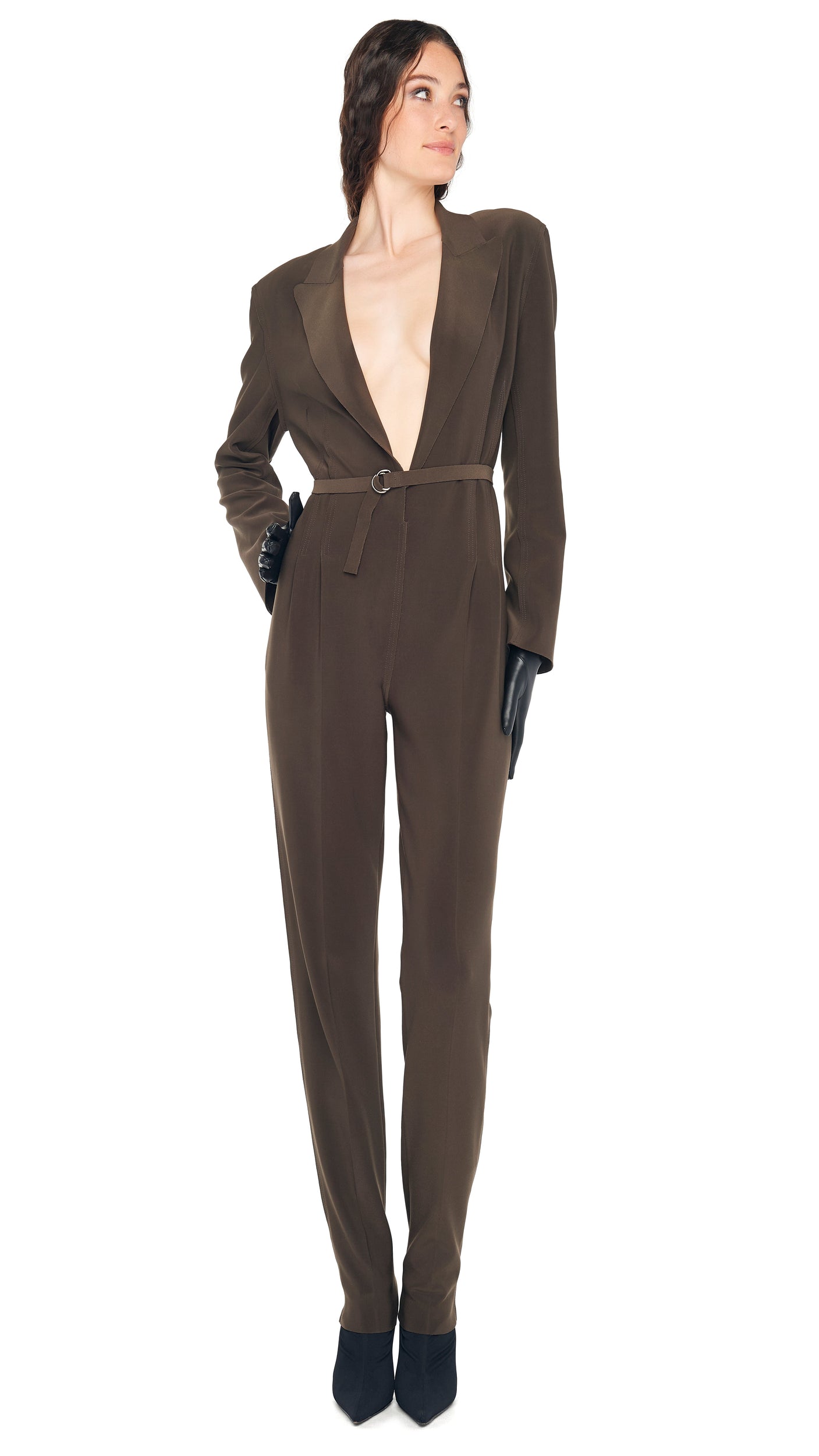Norma Kamali EASY FIT SB TAPERED LEG JUMPSUIT