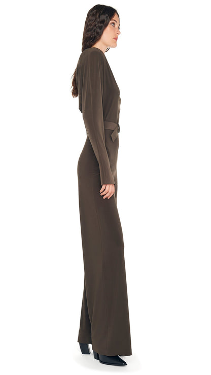 Norma Kamali DOLMAN JUMPSUIT W/ SHOULDER PADS